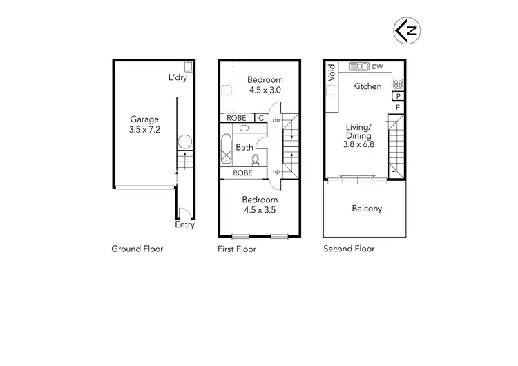 Floorplan of Homely townhouse listing, 8/2 Swift Street, Preston VIC 3072