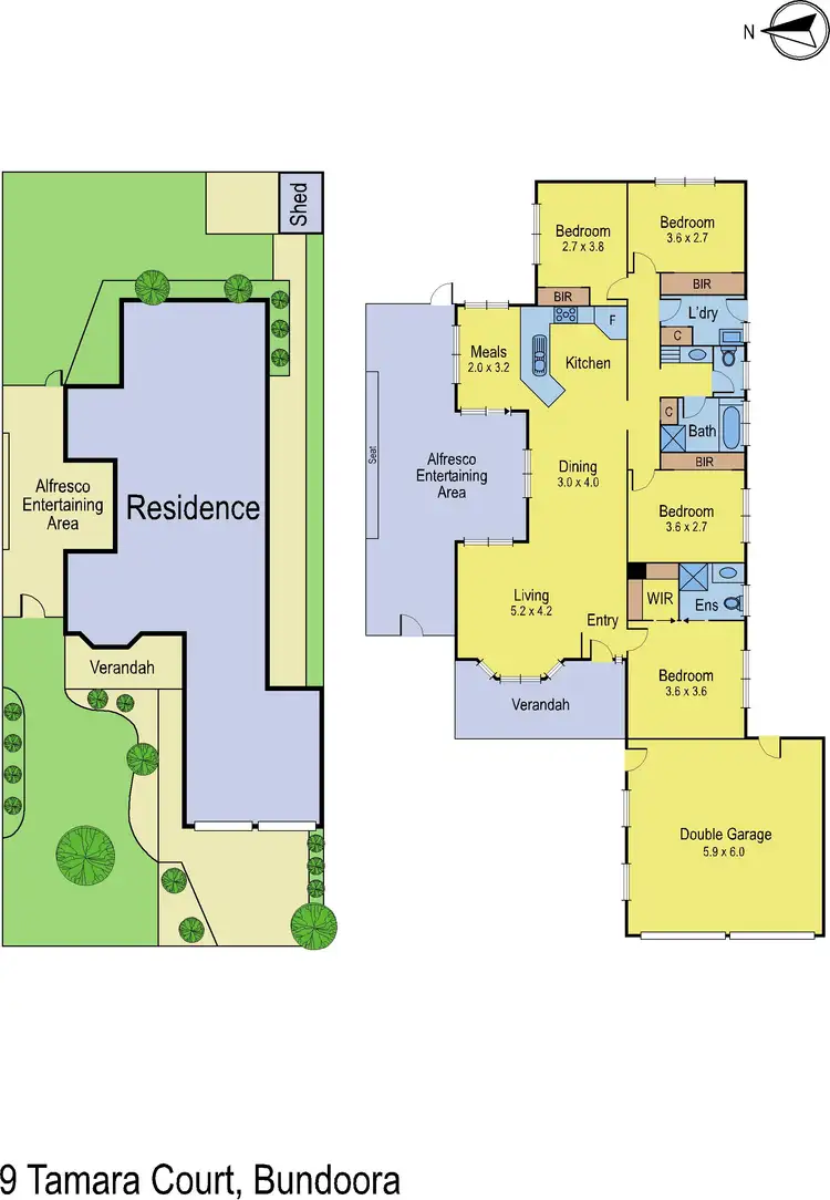 Floorplan of Homely house listing, 9 Tamara Court, Bundoora VIC 3083