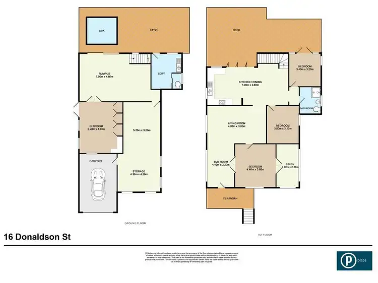 Floorplan of Homely house listing, 16 Donaldson Street, Greenslopes QLD 4120