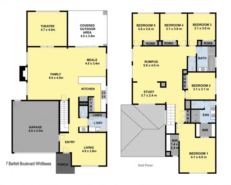 Floorplan of Homely house listing, 7 Bartlett Boulevard, Whittlesea VIC 3757