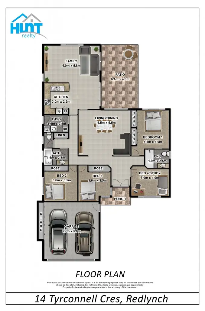 Floorplan of Homely house listing, 14 Tyrconnell Crescent, Redlynch QLD 4870