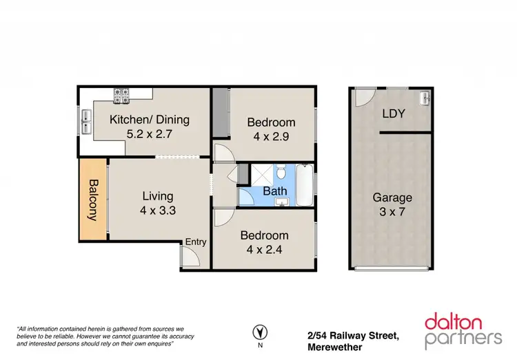 Floorplan of Homely unit listing, 2/54 Railway Street, Merewether NSW 2291