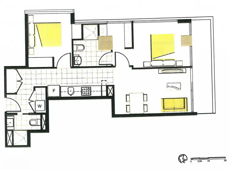 Floorplan of Homely apartment listing, 1406/5 Sutherland Street, Melbourne VIC 3000