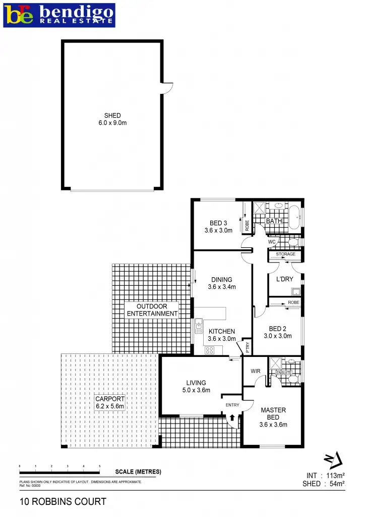 Floorplan of Homely house listing, 10 Robbins Court, Epsom VIC 3551