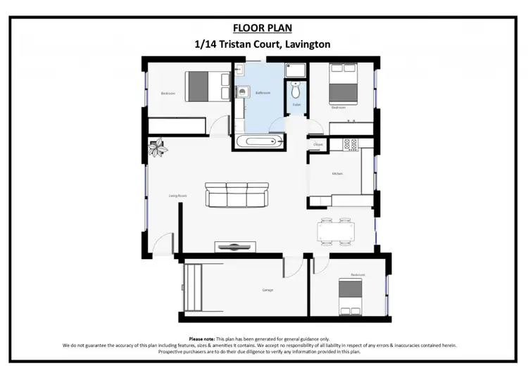 Floorplan of Homely townhouse listing, 1/14 Tristan Court, Lavington NSW 2641
