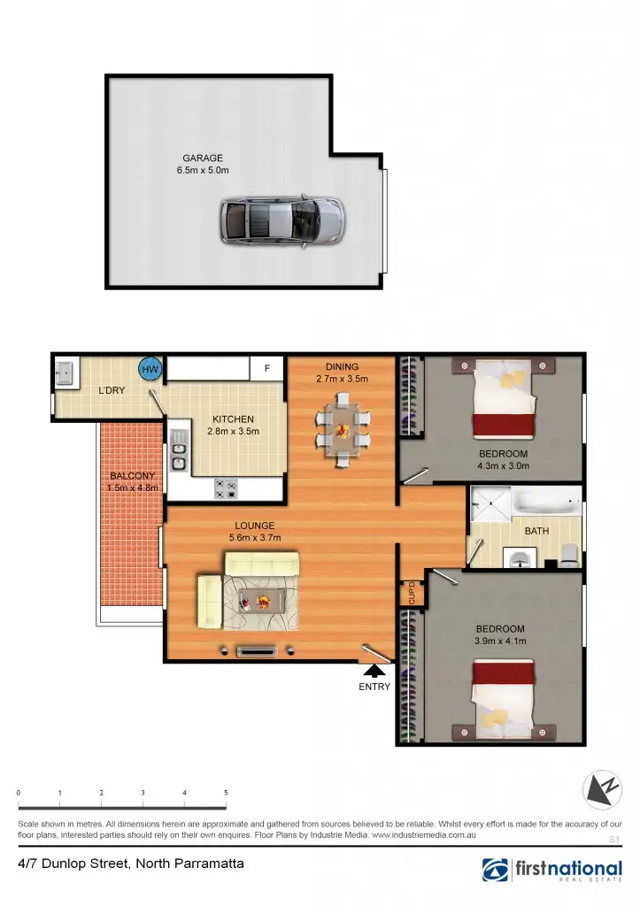 Floorplan of Homely unit listing, 4/7 Dunlop Street, North Parramatta NSW 2151