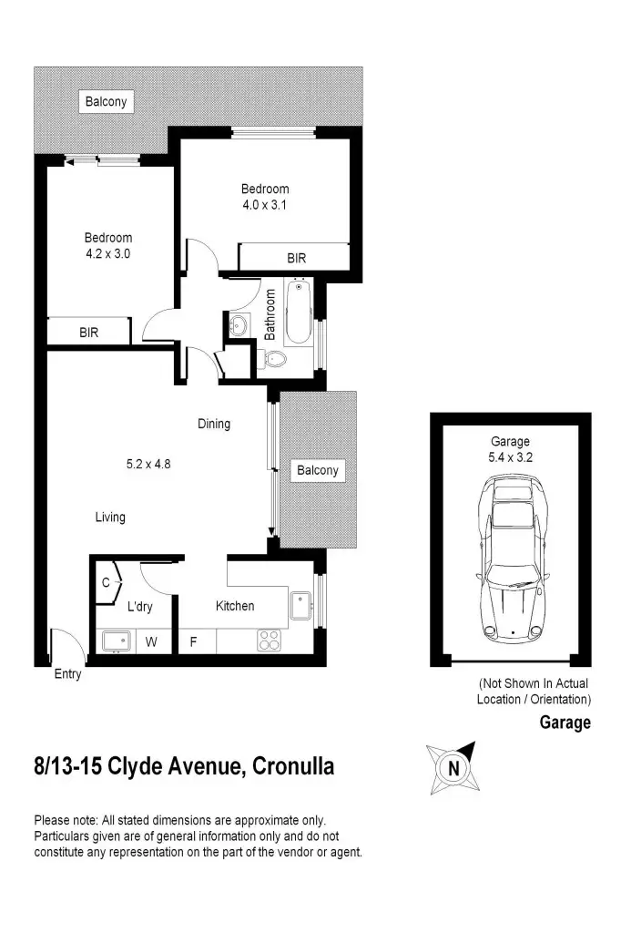 Floorplan of Homely apartment listing, 8/13-15 Clyde Ave, Cronulla NSW 2230