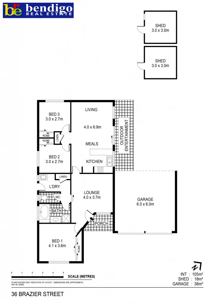 Floorplan of Homely house listing, 36 Brazier Street, Eaglehawk VIC 3556