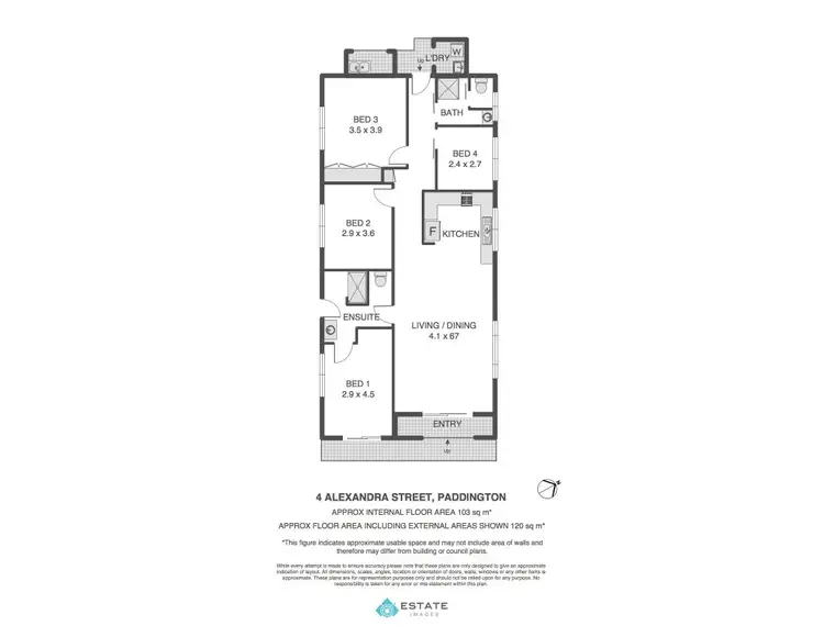Floorplan of Homely house listing, 4 Alexandra Street, Paddington QLD 4064