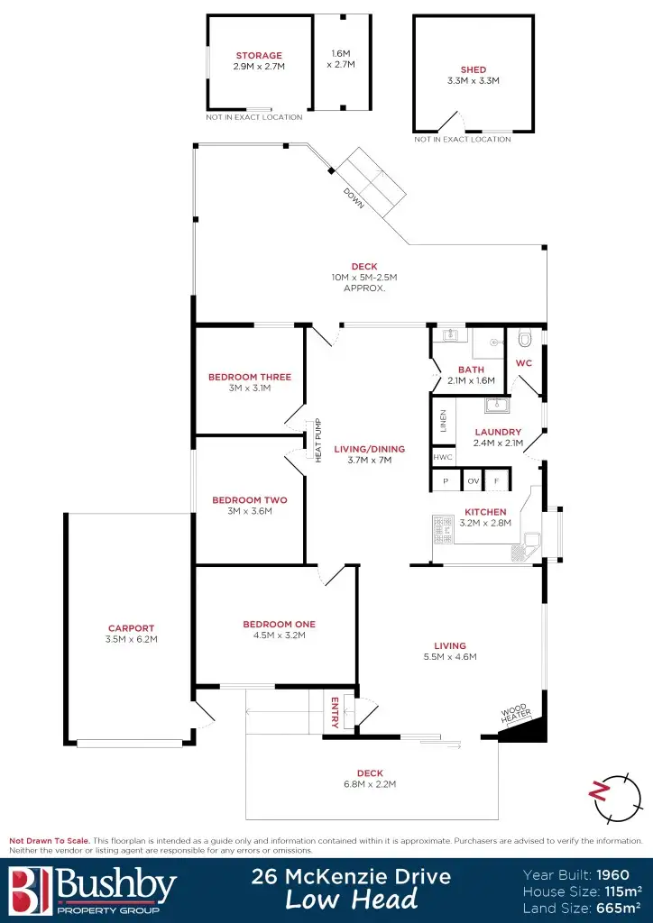 Floorplan of Homely house listing, 26 McKenzie Drive, Low Head TAS 7253