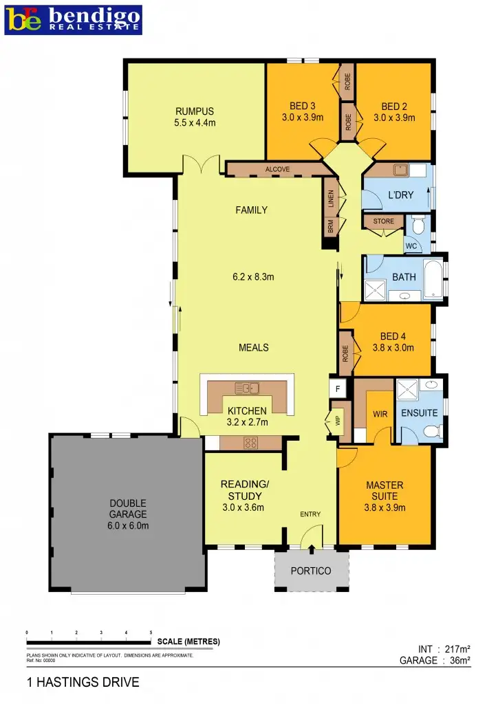 Floorplan of Homely house listing, 1 Hastings Drive, Maiden Gully VIC 3551