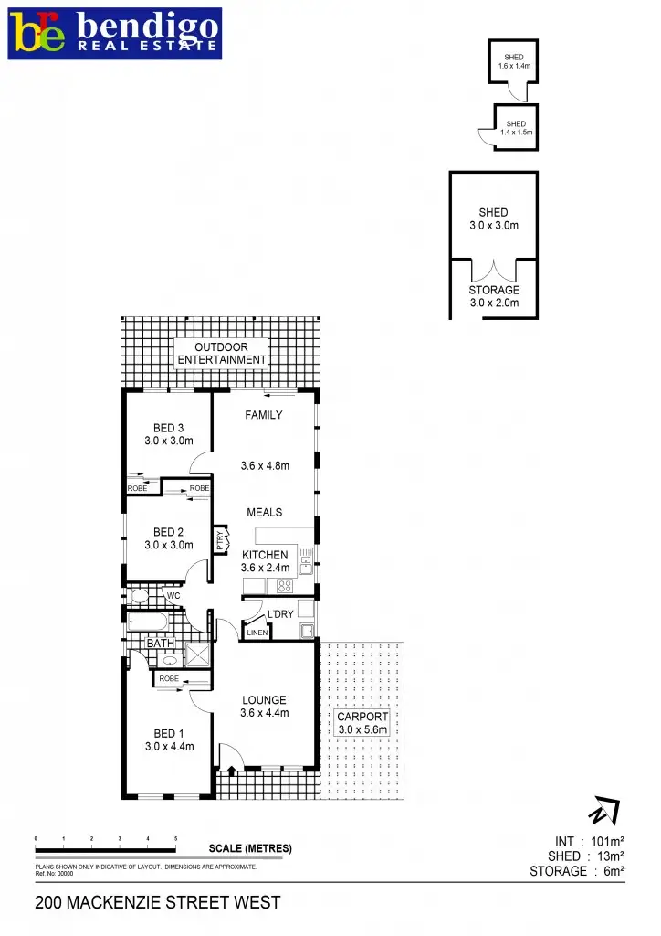Floorplan of Homely house listing, 200 Mackenzie Street West, Kangaroo Flat VIC 3555