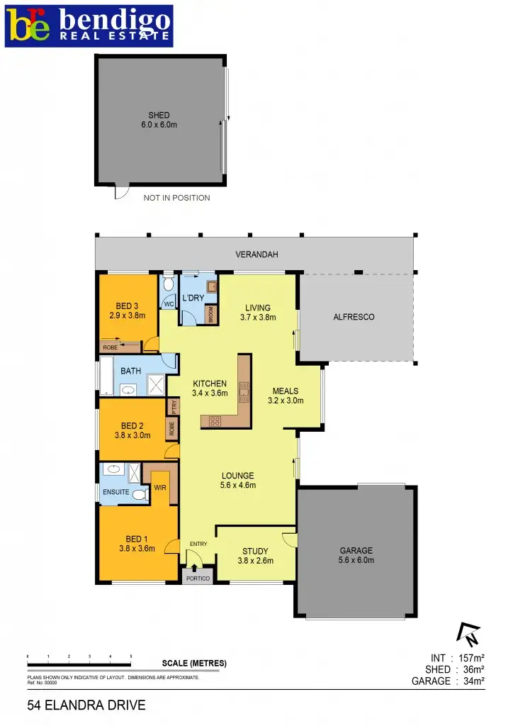 Floorplan of Homely house listing, 54 Elandra Drive, Ascot VIC 3551