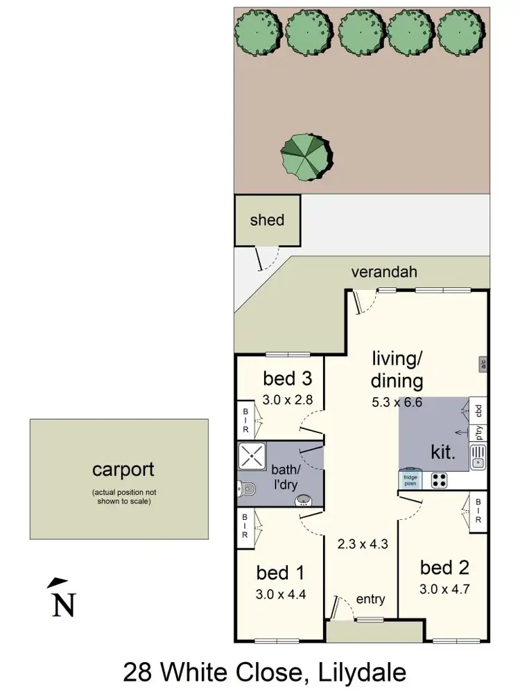 Floorplan of Homely unit listing, 28 White Close, Lilydale VIC 3140