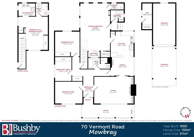 Floorplan of Homely house listing, 70 Vermont Road, Mowbray TAS 7248