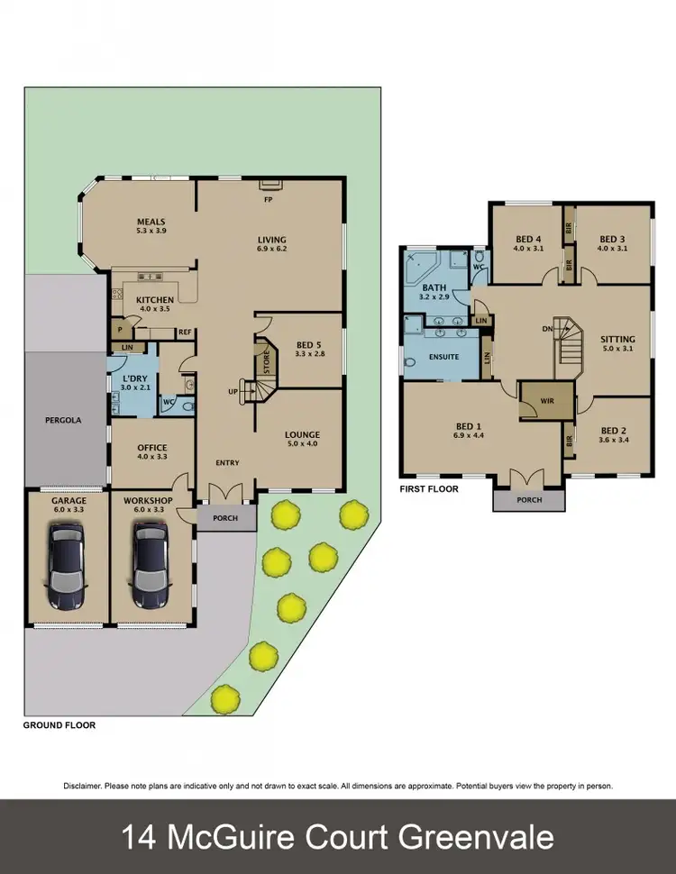 Floorplan of Homely house listing, 14 McGuire Court, Greenvale VIC 3059