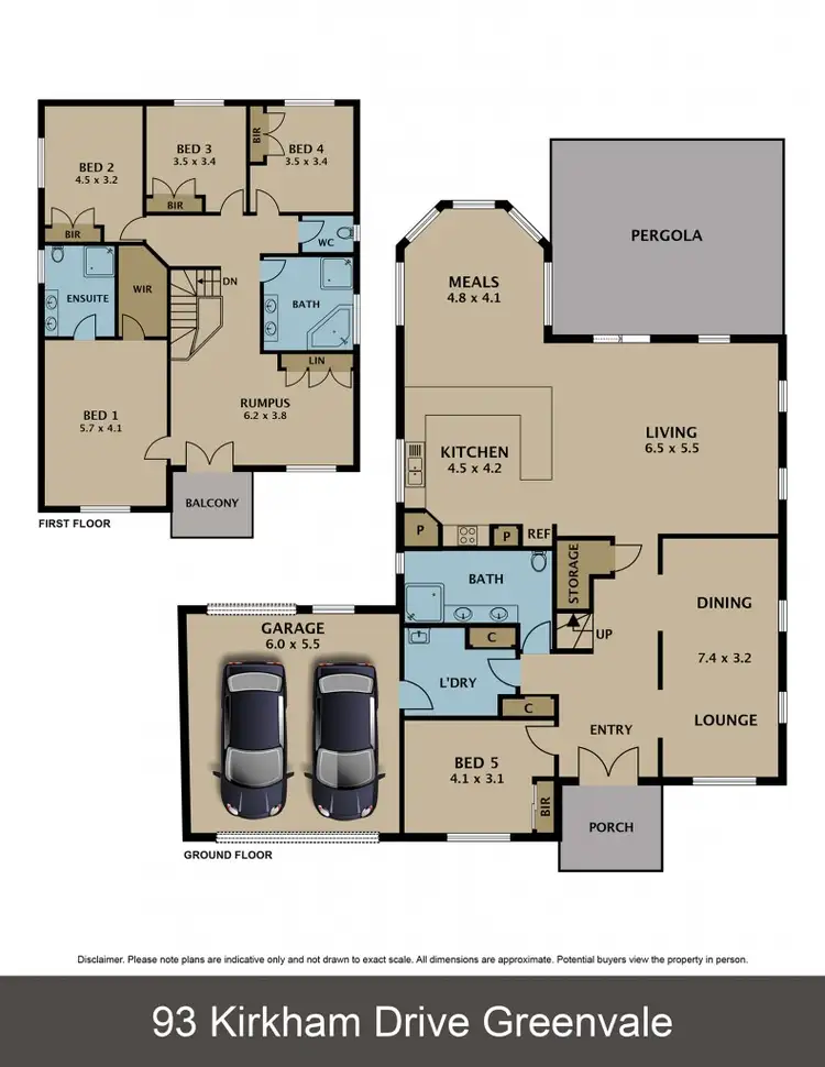Floorplan of Homely house listing, 93 Kirkham Drive, Greenvale VIC 3059