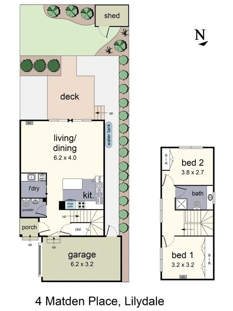 Floorplan of Homely townhouse listing, 4 Matden Place, Lilydale VIC 3140