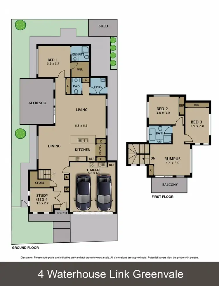 Floorplan of Homely house listing, 4 Waterhouse Link, Greenvale VIC 3059