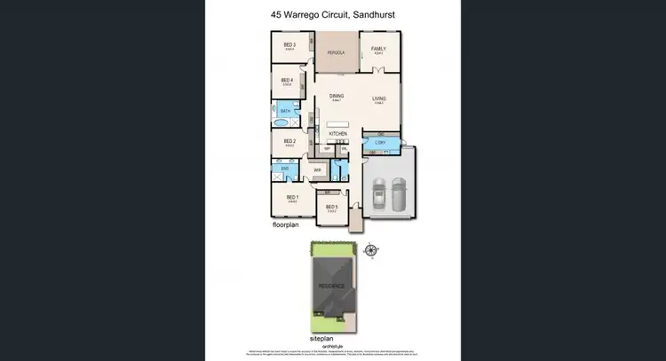 Floorplan of Homely house listing, 45 WARREGO CIRCUIT, Sandhurst VIC 3977