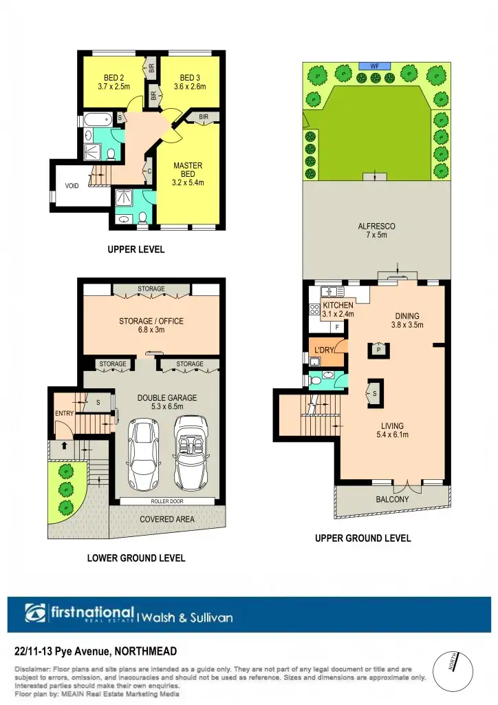 Floorplan of Homely townhouse listing, 22/11-13 Pye Avenue, Northmead NSW 2152