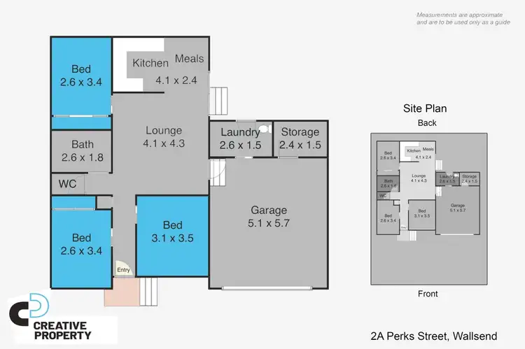 Floorplan of Homely house listing, 2a Perks Street, Wallsend NSW 2287