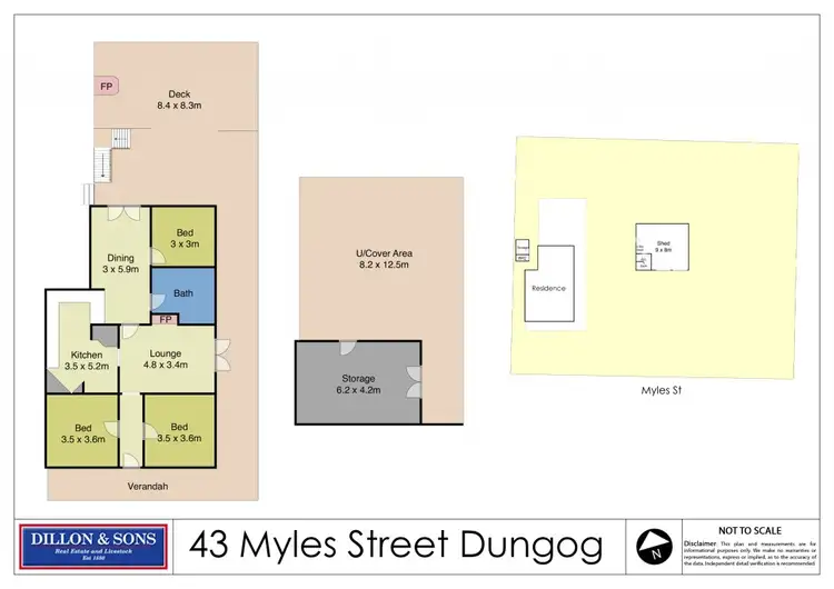 Floorplan of Homely house listing, 43 Myles Street, Dungog NSW 2420