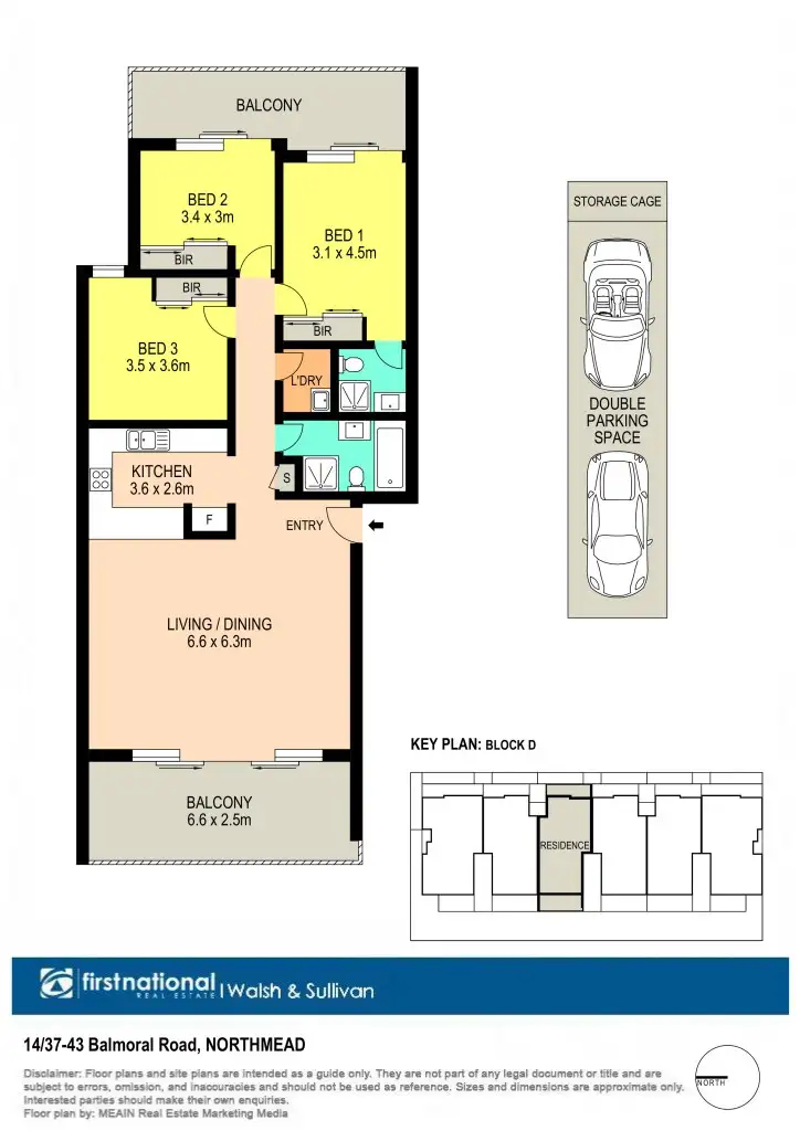 Floorplan of Homely apartment listing, 14/37-43 Balmoral Road, Northmead NSW 2152
