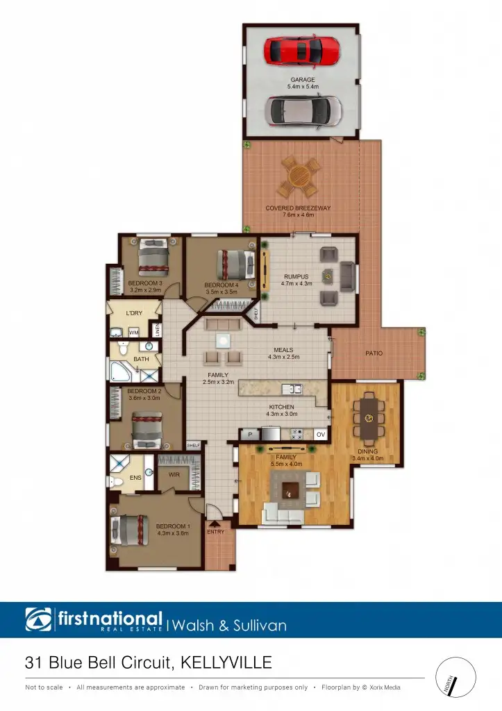 Floorplan of Homely house listing, 31 Blue Bell Circuit, Kellyville NSW 2155