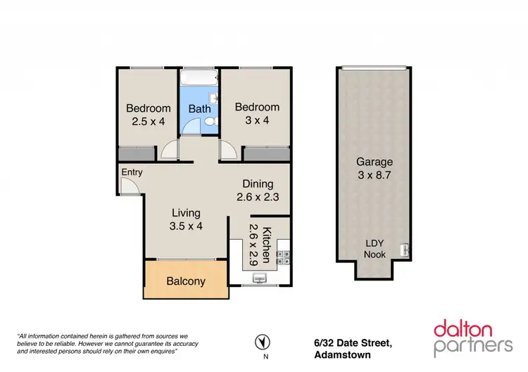 Floorplan of Homely unit listing, 6/32 Date Street, Adamstown NSW 2289