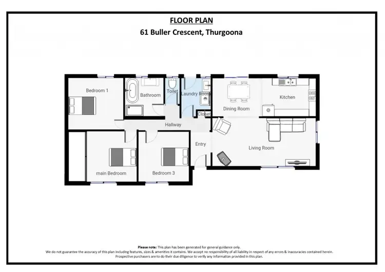 Floorplan of Homely house listing, 61 Buller Crescent, Thurgoona NSW 2640