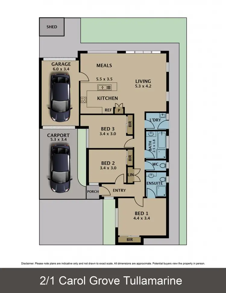 Floorplan of Homely unit listing, 2/1 Carol Grove, Tullamarine VIC 3043