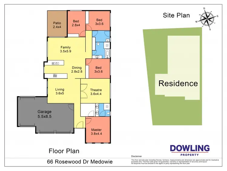 Floorplan of Homely house listing, 66 ROSEWOOD DRIVE, Medowie NSW 2318