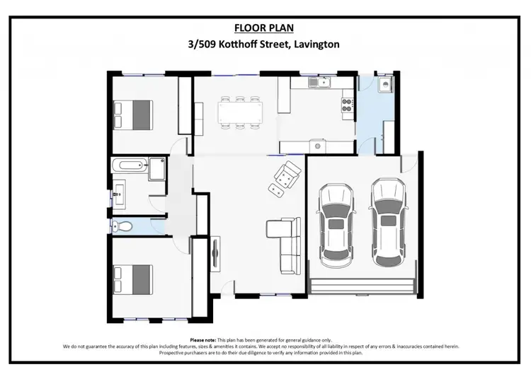 Floorplan of Homely townhouse listing, 3/509 Kotthoff Street, Lavington NSW 2641