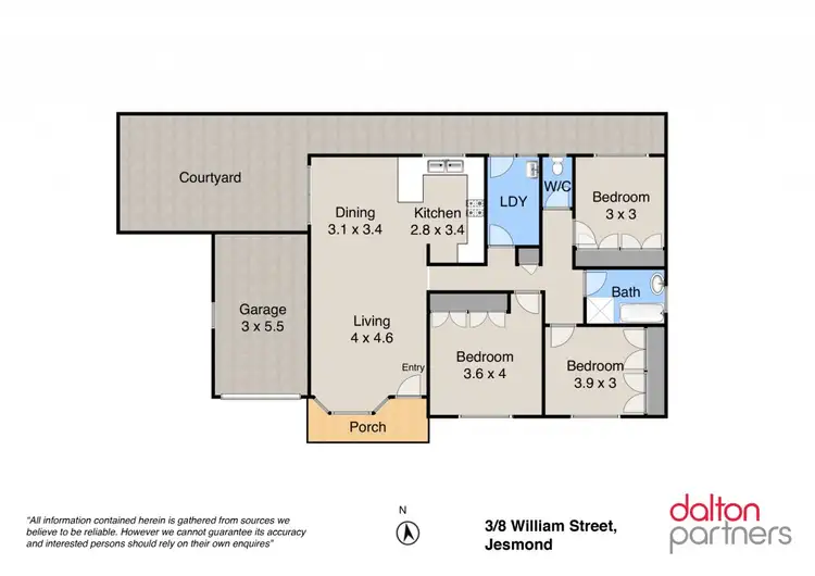 Floorplan of Homely villa listing, 3/8 William Street, Jesmond NSW 2299