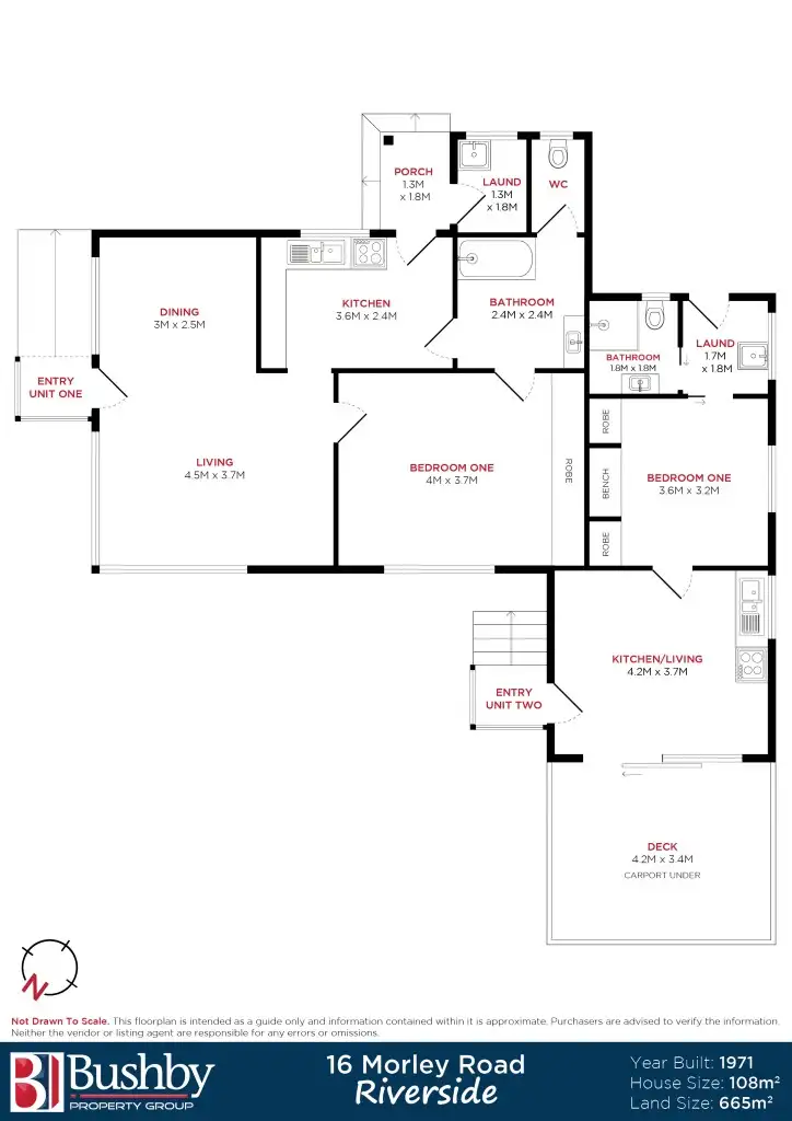 Floorplan of Homely unit listing, 16 Morley Road, Riverside TAS 7250