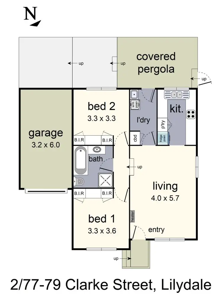 Floorplan of Homely unit listing, 2/77-79 Clarke Street, Lilydale VIC 3140