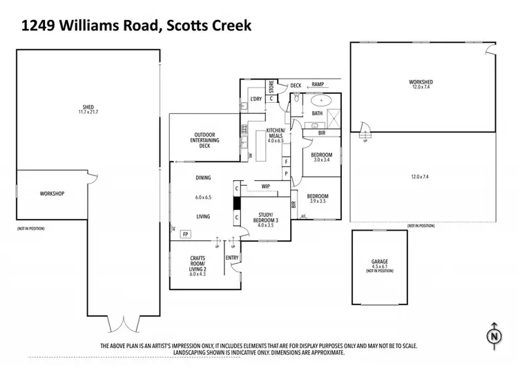 Floorplan of Homely rural property listing, 1249 Williams Road, Scotts Creek VIC 3267