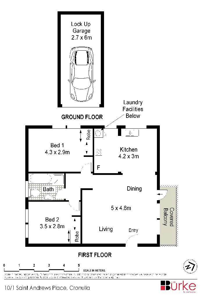 Floorplan of Homely unit listing, 10/1 St Andrews Place, Cronulla NSW 2230