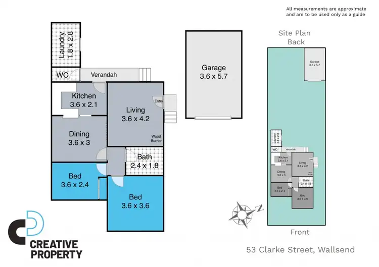 Floorplan of Homely house listing, 53 Clarke Street, Wallsend NSW 2287