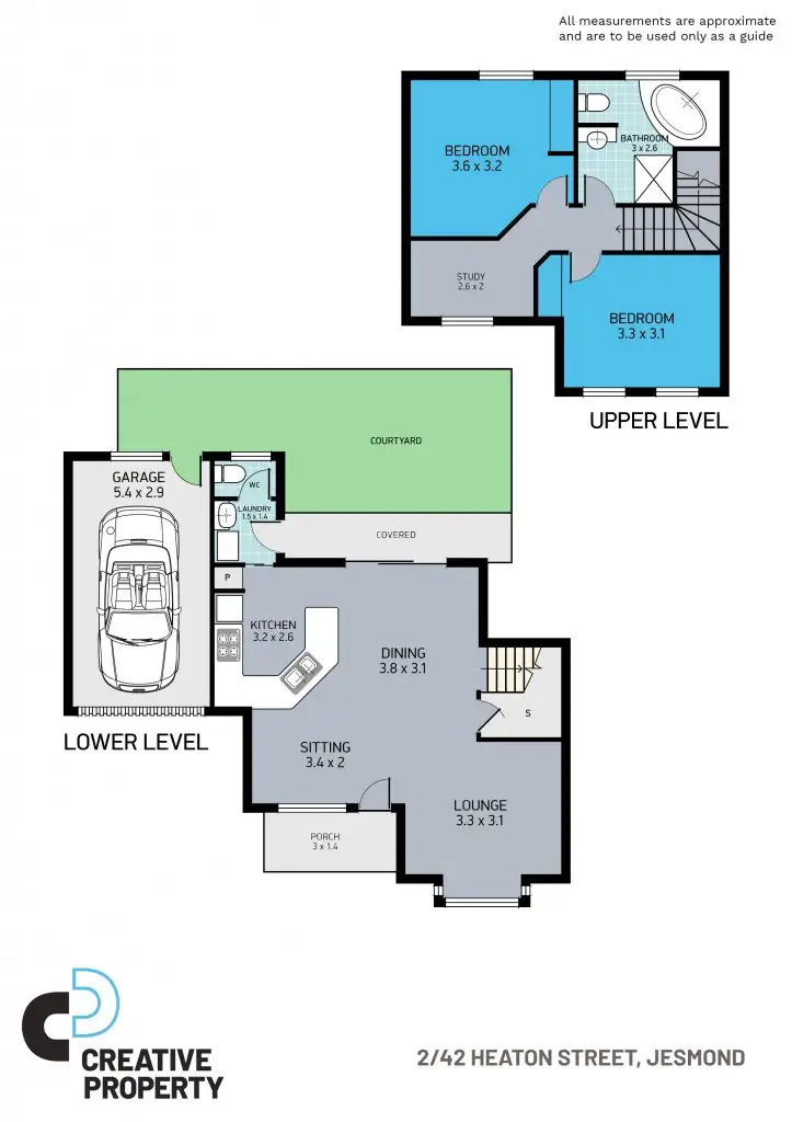 Floorplan of Homely townhouse listing, 2/42 Heaton Street, Jesmond NSW 2299