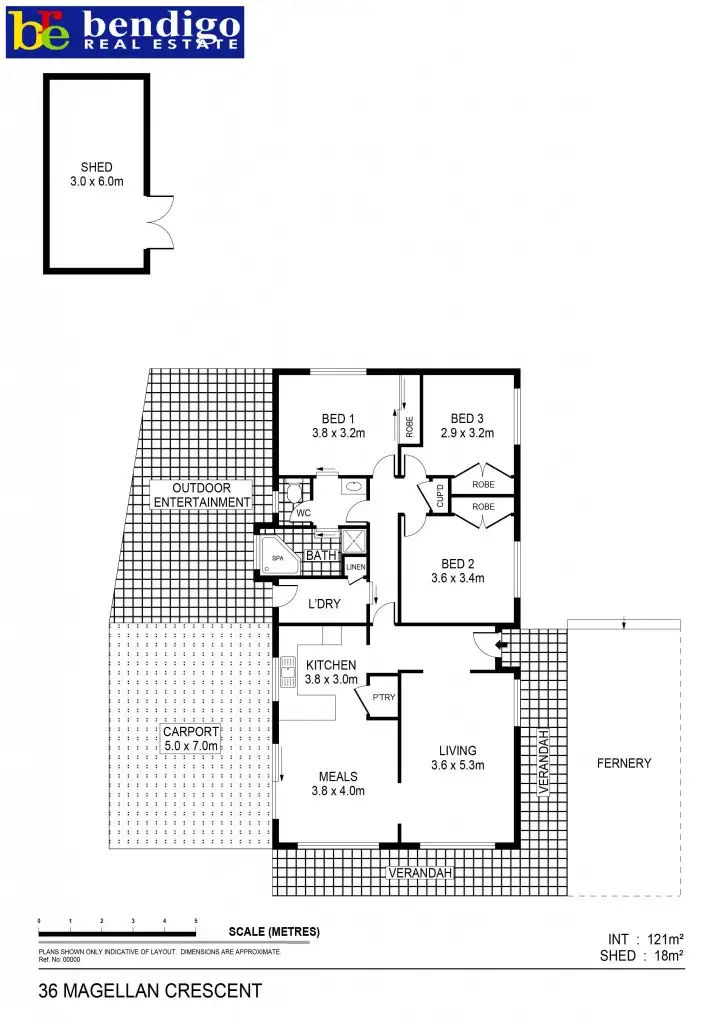 Floorplan of Homely house listing, 36 Magellan Crescent, Kangaroo Flat VIC 3555