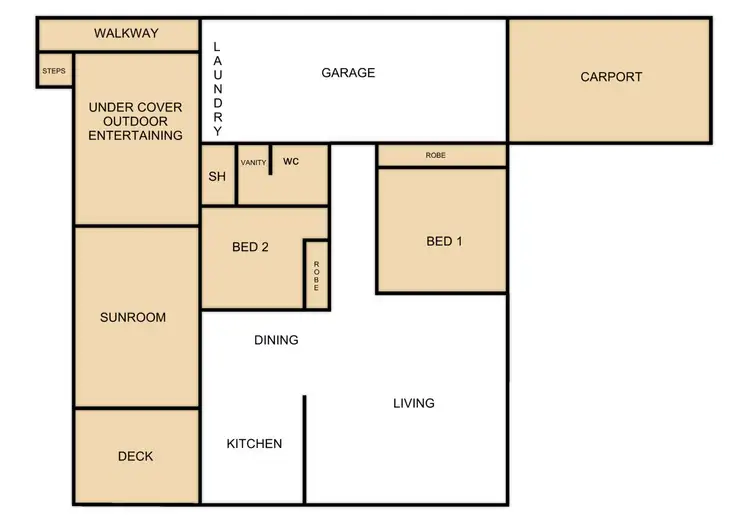 Floorplan of Homely unit listing, 2/121 Locke Street, Warwick QLD 4370