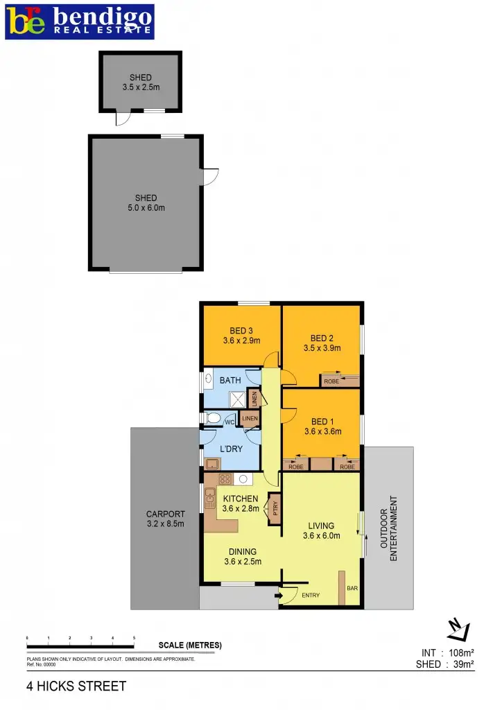 Floorplan of Homely house listing, 4 Hicks Street, Eaglehawk VIC 3556