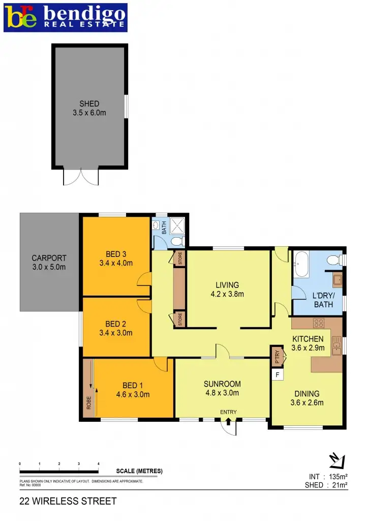 Floorplan of Homely house listing, 22 Wireless Street, Kangaroo Flat VIC 3555
