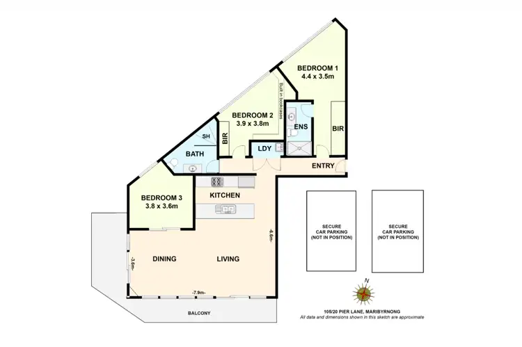 Floorplan of Homely apartment listing, 105/20 Pier Lane, Maribyrnong VIC 3032