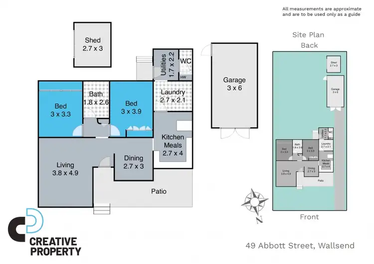 Floorplan of Homely house listing, 49 Abbott Street, Wallsend NSW 2287