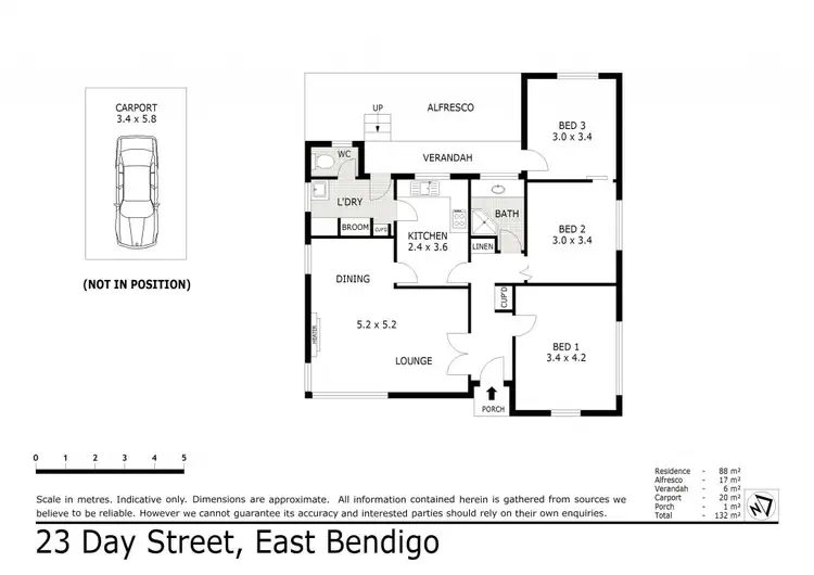 Floorplan of Homely house listing, 23 Day Street, East Bendigo VIC 3550
