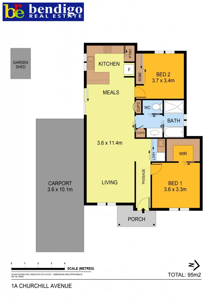Floorplan of Homely townhouse listing, 1A Churchill Avenue, Flora Hill VIC 3550