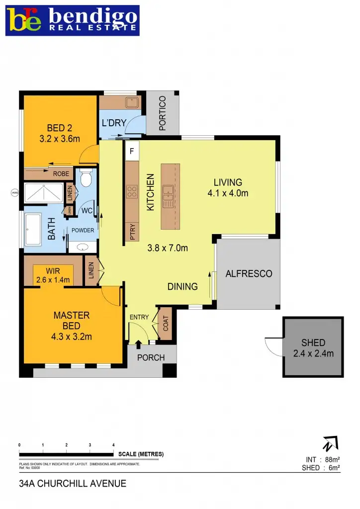 Floorplan of Homely townhouse listing, 34A Churchill Avenue, Flora Hill VIC 3550